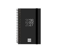 Finocam Espir Agenda Curso 2026 2027 | Semana Vista Horizontal · Septiembre 2026 - Agosto 2027 (12 meses) | Negro · Idioma: Español - Agenda académica - Agenda semanal