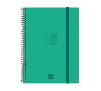 Finocam Espir Agenda Curso 2026 2027 | Semana Vista Horizontal · Septiembre 2026 - Agosto 2027 (12 meses) | Verde · Idioma: Catalán - Agenda académica - Agenda semanal