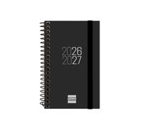 Finocam Espir Agenda Curso 2026 2027 | Semana Vista Horizontal · Septiembre 2026 - Agosto 2027 (12 meses) | Negro · Idioma: Español - Agenda académica - Agenda semanal