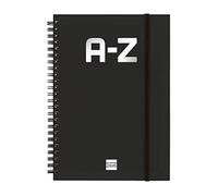 Finocam Índice alfabético, A-Z - Negro, Mediano - 148x210 mm (DIN A5)