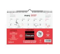 Finocam Neutro Calendario 16 meses 2026 2027 | Mes Vista · Septiembre 2026 - Diciembre 2027 | Neutro · Idioma: Catalán - Calendario mensual