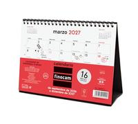 Finocam Neutro Calendario 16 meses 2026 2027 | Mes Vista · Septiembre 2026 - Diciembre 2027 | Neutro · Idioma: Español - Calendario mensual