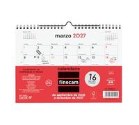 Finocam Neutro Calendario 16 meses 2026 2027 · Neutro · Español | Septiembre 2026 - Diciembre 2027. Calendario mensual para el trabajo, el estudio y el hogar