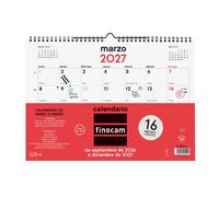 Finocam Neutro Calendario 16 meses 2026 2027 | Mes Vista · Septiembre 2026 - Diciembre 2027 | Neutro · Idioma: Español - Calendario mensual