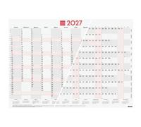 Finocam Planificador Póster Mixto 2027 Año Vista | Neutro · Español | Calendario anual. Planificación y Organización. Ideal para la oficina y para el hogar