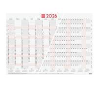 Finocam - Póster Planificador Mixto 2026 Año Vista Enero 2026 - Diciembre 2026 (12 meses) Neutro Catalán