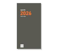 Finocam - Recambio agenda 2026 Mes Vista | Enero - Diciembre (12 meses) | Recambio anual agenda Plana P497C con Notas, Teléfonos y Calendarios - Catalán