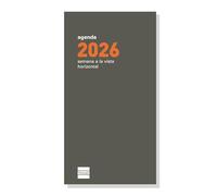 Finocam - Recambio agenda 2026 Semana Vista Horizontal | Enero - Diciembre (12 meses) | Recambio anual agenda Plana P499 con Notas, Teléfonos y Calendarios - Español
