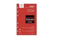 Finocam - Recambio agenda Open 2026 3 Días Página | Enero - Diciembre (12 meses) | Recambio anual agenda R599 con 6 taladros - Español