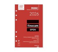 Finocam - Recambio agenda Open 2026 Semana Vista Vertical | Enero - Diciembre (12 meses) | Recambio anual agenda R599C 6 taladros - Catalán