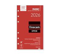 Finocam - Recambio agenda Open 2026 Semana Vista Vertical | Enero - Diciembre (12 meses) | Recambio anual agenda R499C 6 taladros - Catalán
