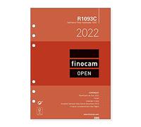 Finocam - Recambio Anual 2022 Semana Vista Apaisada, de Enero 2022 a Diciembre 2022 (12 meses) 1000-155x215 mm Open Catalán