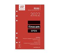 Finocam - Recambio Anual 2022 Semana Vista Vertical, de Enero 2022 a Diciembre 2022 (12 meses) 500-117x181 mm Open Español