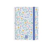 Finocam Secundaria Agenda Curso 2026 2027 | Semana Vista Horizontal · Septiembre 2026 - Junio 2027 (curso lectivo) + Julio y Agosto resumidos | Fiori · Idioma: Español - Agenda escolar