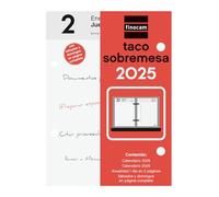 Finocam - Taco de Sobremesa 2025 2 Páginas Día Enero 2025 - Diciembre 2025 (12 meses) Español