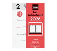 Finocam - Taco de Sobremesa 2026 2 Páginas Día Enero 2026 - Diciembre 2026 (12 meses) Neutro Catalán