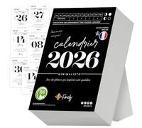 Finoly Calendario 2026 en Francés Ene 26 - Dic 26 (12 Meses) | Calendario de Mesa 2026 para Calma y Motivación | 365 Días de Inspiración, Ejercicios y Citas