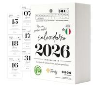 Finoly Calendario 2026 Filosofico Enero 2026 Diciembre 2026 en Italiano (12 Meses) | Calendario Escritorio Motivacional 2026 con Agujero