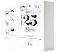 Finoly Calendario Genial 2026 Enero - Diciembre 2026 (12 Meses) | Calendario de Escritorio 2026 en Italiano | Idea de Regalo Filosófico | Calendario Diario 13.5x9.5 cm con Año Lunar