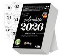 Finoly Calendario Taco 2026 en Español Enero 26 Dic 26 (12 Meses) | Calendario de Mesa 2026 para Calma y Motivación | Calendario Escritorio 365 días de Inspiración, Ejercicios y Citas 13,5x9,5 cm
