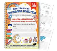 Finoly Cuaderno Caligrafía Divertida con Pauta Montessori de 5 a 8 Años