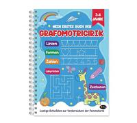 Finoly Cuaderno de Ejercicios de Preescolar 3-6 años (Alemán) | Ejercicios de Trazos desde los 3 años para niños y niñas | Cuaderno de Trazos para Preescolar y Escuela | Libro de Grafomotricidad A4