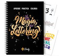 Finoly Cuaderno Lettering Adultos | Libro Lettering y Caligrafía para Colorear a Mano | Cuaderno Caligrafía y Lettering Principiantes y Avanzados | libro Aprender a Escribir A4