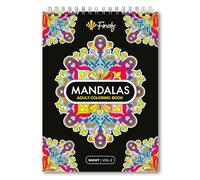 Finoly Libro Mandalas Colorear Adultos | Cuaderno Mandalas Adultos con 30 Ilustraciones Originales | Mandalas para Colorear en Tamaño A4 | Papel Premium | Encuadernación Espiral | Volumen 2 (Noche)