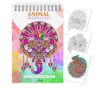 Finoly Libro Mandalas Colorear Adultos | Mandalas Colorear Adultos Animales