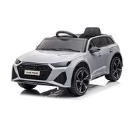 FINOOS Coche eléctrico Niño A.U.D.I. RS6 con Mando a Distancia a 2,4 GHz, Coche infantil2 x Motor 12V 30W, V. Máx. 5 Km/h Control Remoto Efectos de Sonido (Gris)