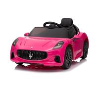 FINOOS Coche Eléctrico para Niños Maserati GT 12V, con bocina, música, Arranque Suave, Control Remoto, 2.4 GHz, 1-4 años (Rosa)