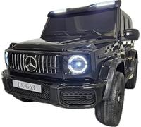 FINOOS Coche electrico para niños Mercedes G63 AMG 24V 2 plazas Licencia con Control Remoto, 200W por Motor 4 x Motor en Total 800W, /Sistema de Suspensión (Negro XXL 24V)