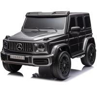 FINOOS Coche electrico para niños Mercedes G63 AMG 24V 2 plazas Licencia con Control Remoto, 200W por Motor 4 x Motor en Total 800W, /Sistema de Suspensión (Gris XXL 24V)