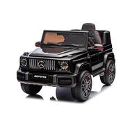 FINOOS Coche electrico para niños Mercedes G63 AMG 24V 4X4 Licencia con Control Remoto, 4 Potentes Motores, 2 + 1 Velocidad/Sistema de Suspensión/Bocina/LED/Música/USB (Negro XL 24V)