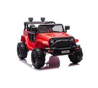 FINOOS Coche electrico para niños12V, Carro Infantil con Mando a Distancia de 2,4 GHz, 2 x Motor 12V 35W, 2 Puertas, de 1 a 4 Años (Rojo)