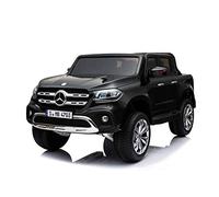 FINOOS Mercedes X-Classe Coche Eléctrico para niño 2 Plazas, Coche Infantil con Mando a Distancia 2,4 GHz, 4x4, Motor 4 x 12V 35W, 1 a 7 Años (Negro)