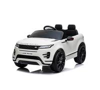 FINOOS Range Rover Evoque Coche eléctrico para niños de 12 v, con Mando a Distancia de 2,4 GHz, 2 Motores de 12 V y 35 W, de 1 a 4 años (Blanco)