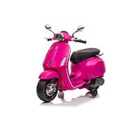 FINOOS Vespa Sprint Moto Scooter eléctrico para niños Infantil- Batería de 6V + Cargador USB Incluido - Peso máximo 35 kg - 2 a 5 años 5 km/h luz LED Sonido (Rosa)