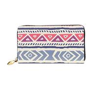 FInpan The Swan in Love Pattern - Cartera con cremallera para mujer, cartera larga, tarjetero de crédito, cartera de cuero, monedero de viaje, Patrón floral geométrico liso, Talla única