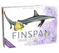 Finspan: Tiburones y corales - Juego de mesa - Juego competitivo para adultos y jóvenes de 10 años - 1 - 5 jugadores - Duración 45-60 min - Edición italiana (Expansión)