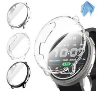 Fintie 3 Piezas Funda para Amazfit Active 2, TPU Suave Protector de Pantalla Carcasa
