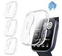 Fintie 3 Piezas Funda para Amazfit Bip 6, TPU Suave Protector de Pantalla Carcasa
