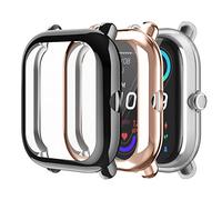 Fintie 3 Piezas Funda para Amazfit GTS 2 Mini/Bip U Pro/Bip U/Bip S/Bip Lite/Bip 1S, TPU Suave Protector de Pantalla Carcasa