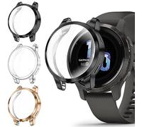 Fintie 3 Piezas Funda para Garmin Venu 2S/Vivoactive 4S, TPU Suave Protector de Pantalla Carcasa