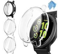 Fintie 3 Piezas Funda para Garmin Vivoactive 5, TPU Suave Protector de Pantalla Carcasa