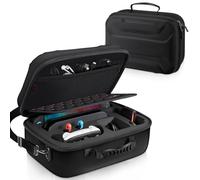 FINTIE Bolsa para Nintendo Switch 2 (2025), Bolsa de Viaje rígida con protección Integral, con 23 Ranuras para Tarjetas de Juego y 2 Ranuras para Tarjetas Micro SD, para Consola/ Base/ Mando - Negro