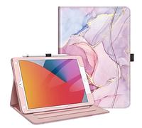 FINTIE - Carcasa Compatible con iPad de 10,2 Pulgadas, 9ª generación, 2021, 8º Gén 2020, 7º Gén 2019, Funda multiposición para Reposo/Despertador, automática, protección de Las Esquinas, mármol