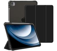 FINTIE - Carcasa para iPad Pro de 11 pulgadas, 2024 M4 de 5ª generación, diseño de lápiz óptico, carcasa transparente escarchada, funda trasera flexible de TPU, funda fina y ligera, color negro