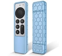 FINTIE - Carcasa para Mando a Distancia Apple TV 4K / HD Siri Remote 2022 2021 (3ª y 2ª generación) - Funda de Silicona Ligera Antideslizante Resistente a los Golpes, Azul Cielo