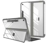 FINTIE - Carcasa rígida para Microsoft Surface Pro de 12 pulgadas, 2025, funda rígida con protección para soporte de base, compatible con teclado tipo cubierta, color gris